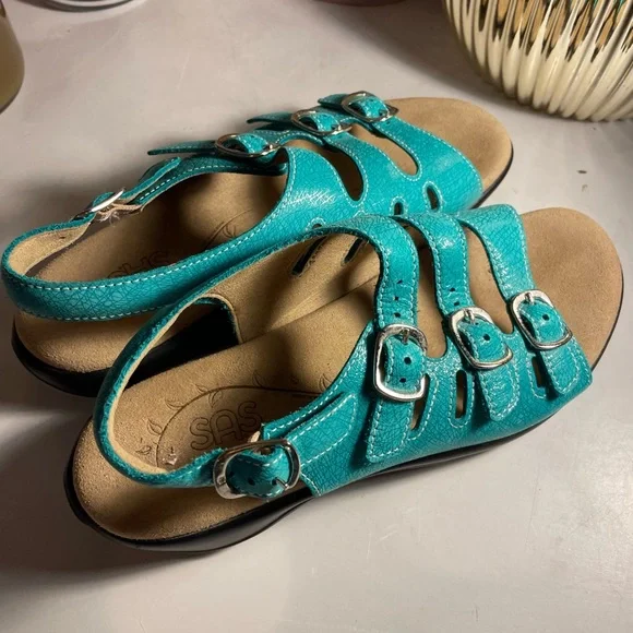 Sas blue sandals sz 7.5 women’s - Picture 2 of 7